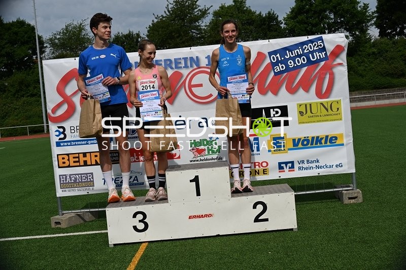 TVE Sommerlauf Edingen 2025 Siegerpodest