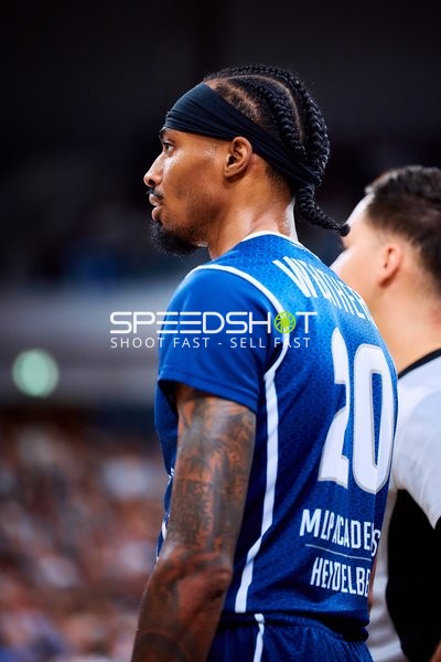 Spieler Michael Weathers (20; MLP Academics Heidelberg) in Aktion