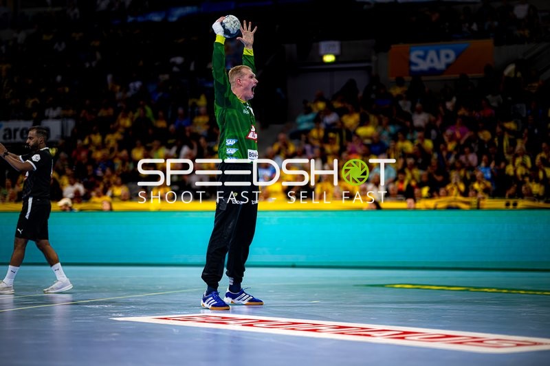 Torwart David Späth (29; Rhein Neckar Löwen) in Aktion