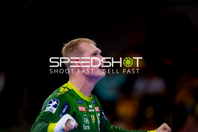 Torwart David Späth (29; Rhein Neckar Löwen) in Aktion