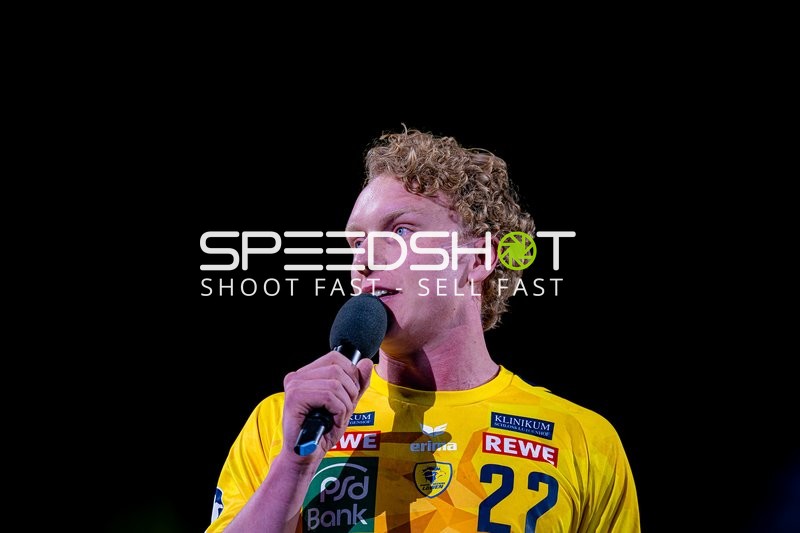 Spieler Gustav Davidsson (22; Rhein Neckar Löwen) spricht