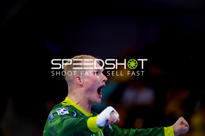 Torhüter David Späth (29; Rhein Neckar Löwen) zeigt Emotion