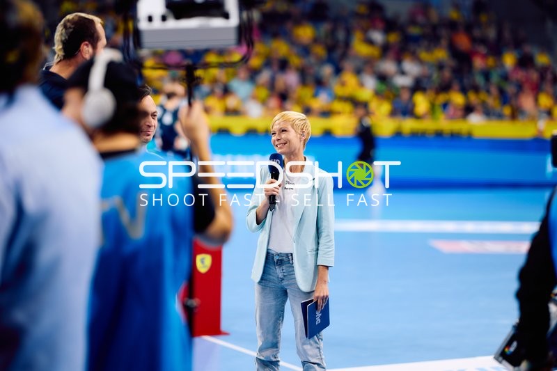 Moderation in der Halle