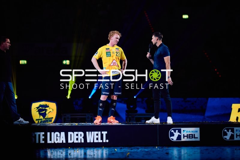 Spieler Gustav Davidsson (22; Rhein Neckar Löwen) in Position