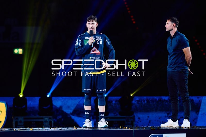 Spieler Niklas Michalski (26; Rhein Neckar Löwen) in Halle