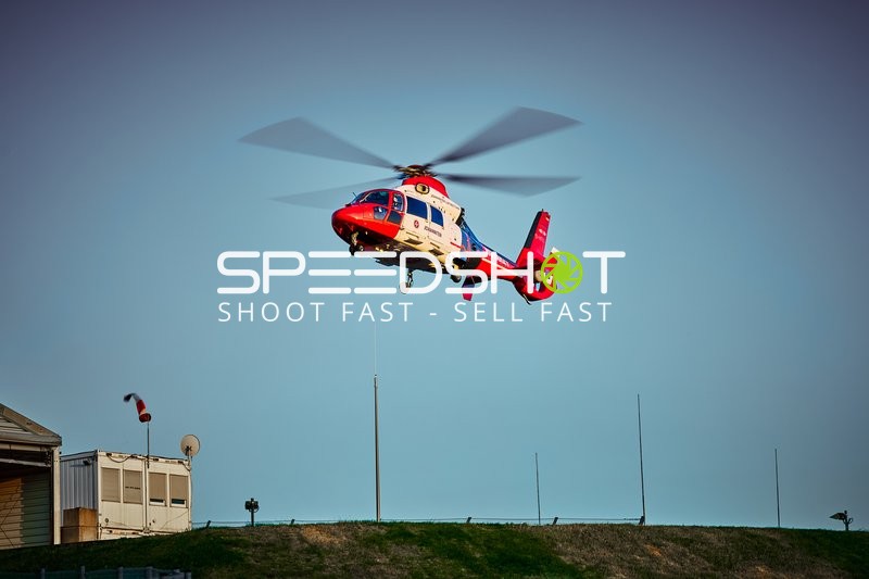 Rettungshubschrauber über Nürburgring