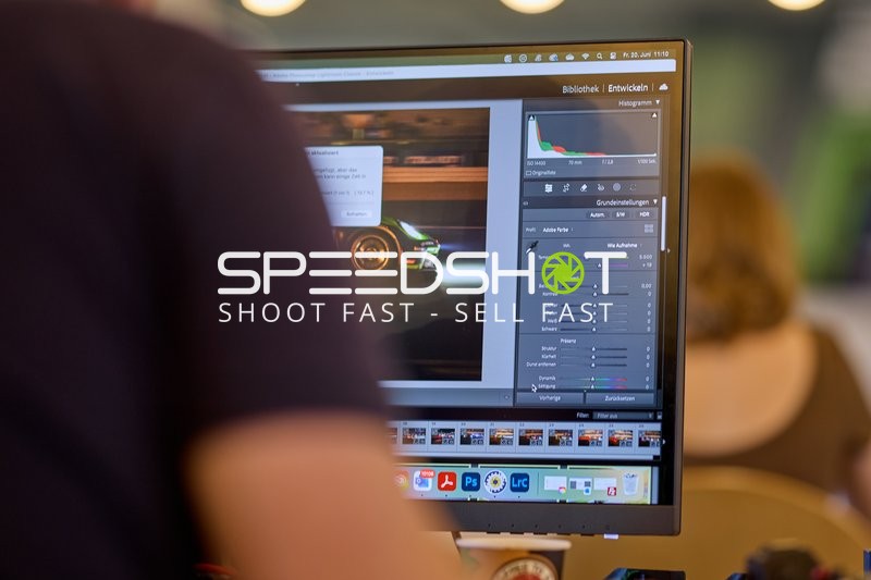 Bildschirm mit Bildbearbeitung