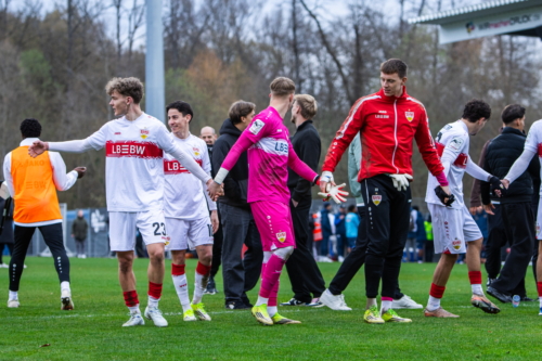 Spieler von VfB Stuttgart II in Aktion