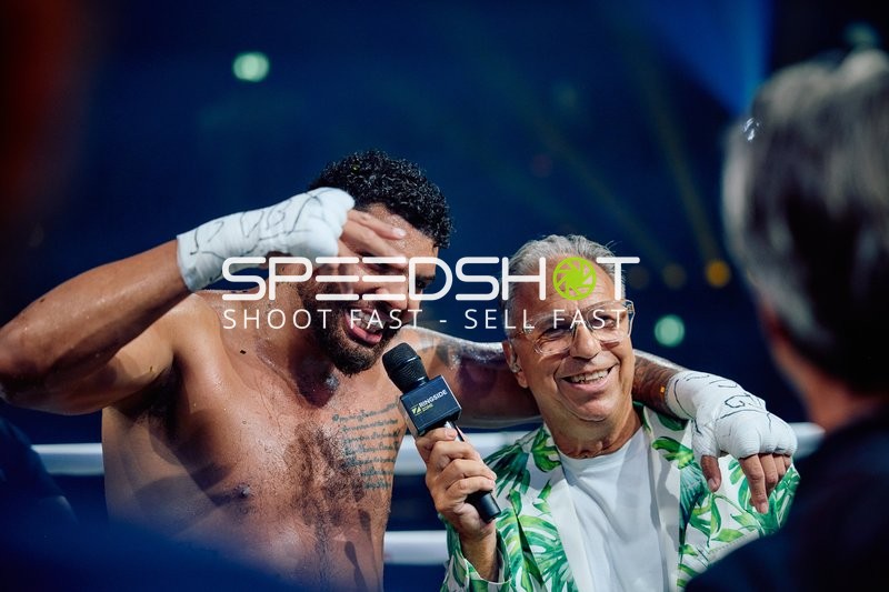 Ringside Zone Boxevent mit Moderator und Boxer