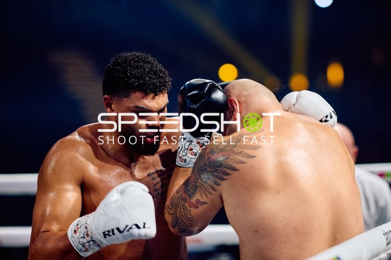 Boxer Schwergewicht im Nahkampf