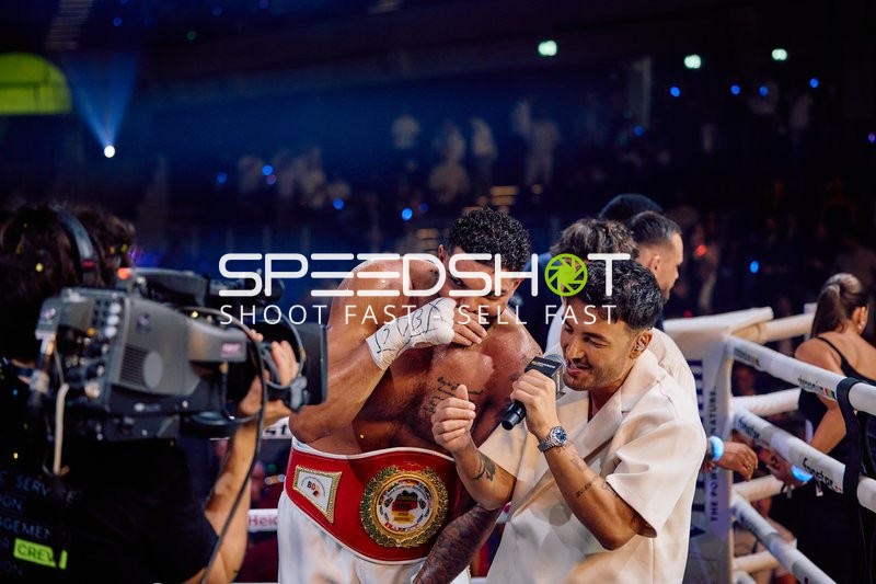 Boxer Schwergewicht in Ringside Zone