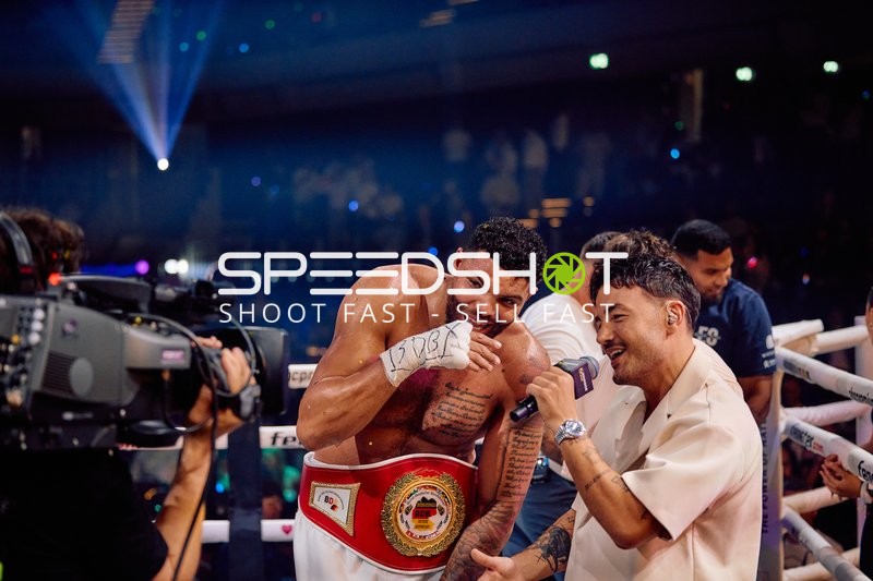 Boxer Schwergewicht in Ringside Zone