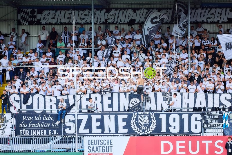 Fans feiern im Stadion