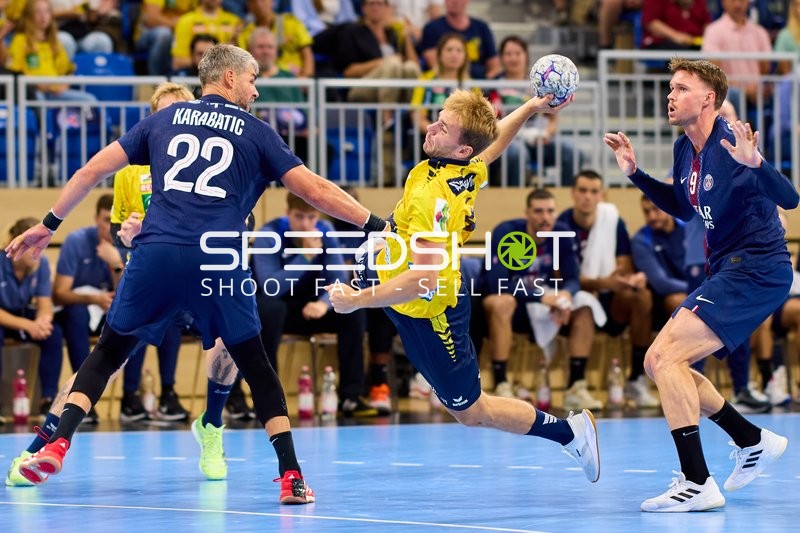 Wurf aufs Tor Sebastian Heymann (13; Rhein Neckar Löwen)