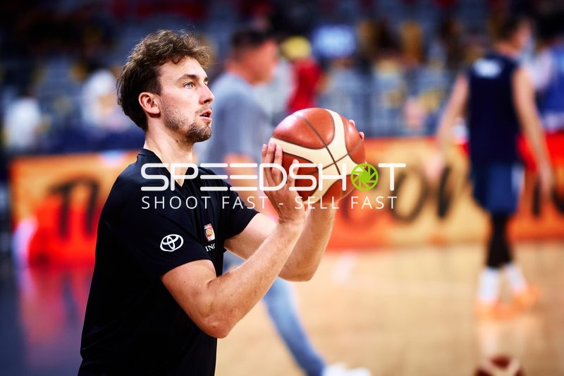 Nationalspieler beim Aufwärmen