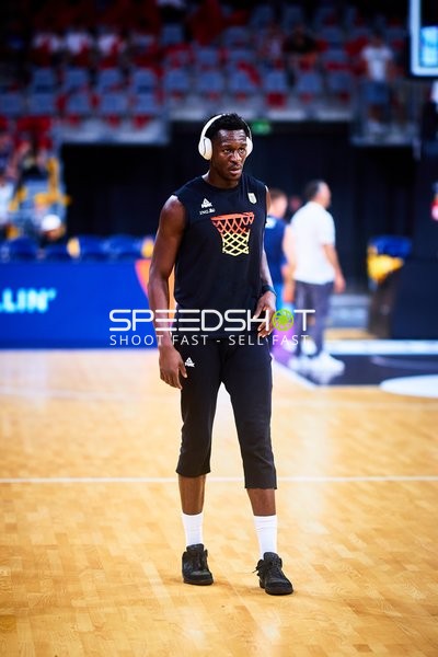 Spieler beim Aufwärmen