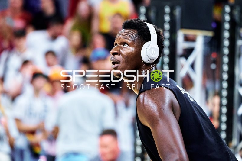 Spieler beim Aufwärmen