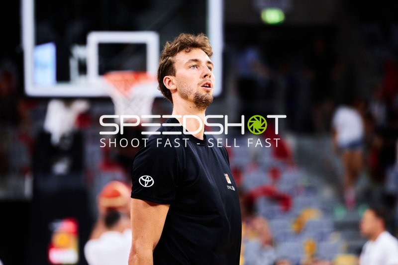 Nationalspieler beim Aufwärmen