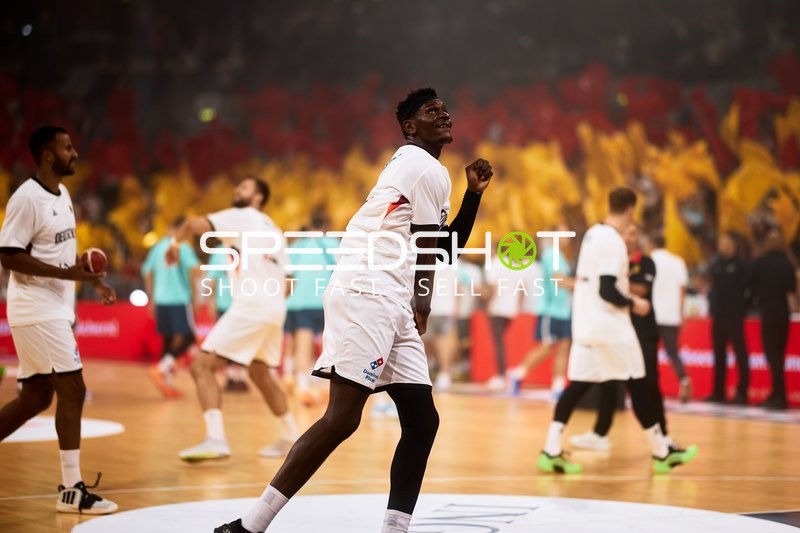 Spieler beim Aufwärmen