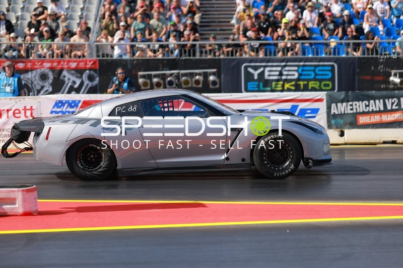 Drag Racing Rennwagen auf der Quartermile