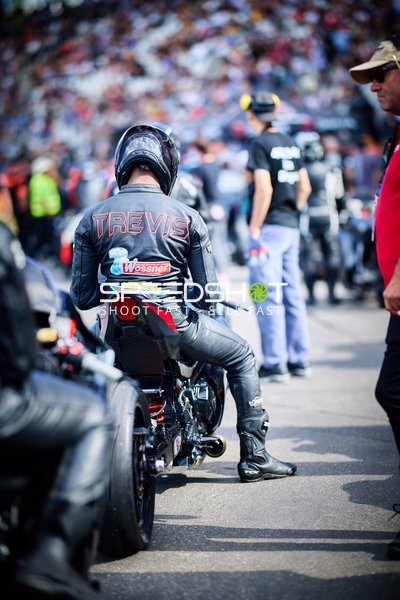 Motorradfahrer beim Motorsport-Event