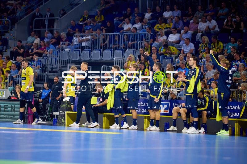 Rhein Neckar Löwen an der Seitenlinie