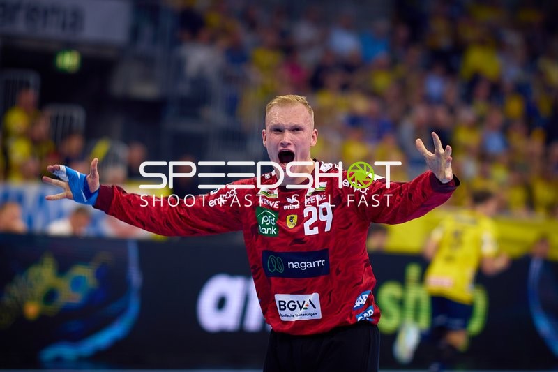 Handball I David Späth (29; Rhein Neckar Löwen) jubelt