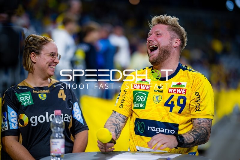 Kevin Gerwin (49; Rhein Neckar Löwen) bei Interview