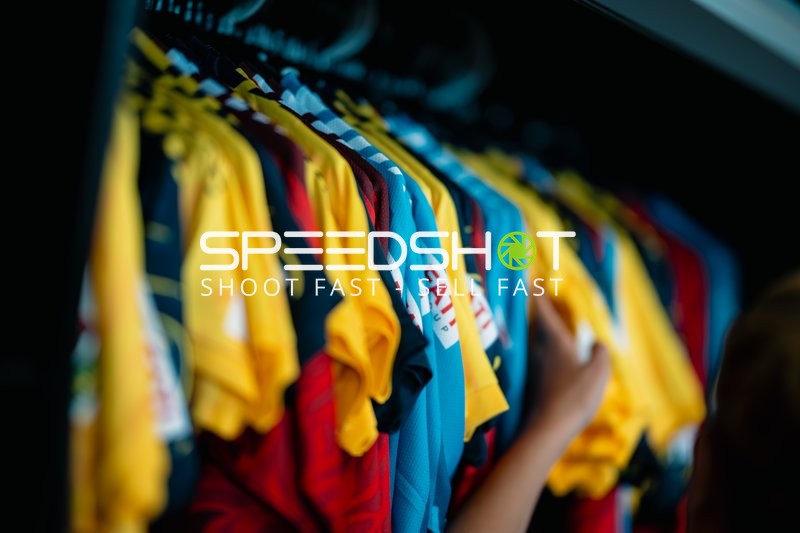 Trikots der Teams nebeneinander