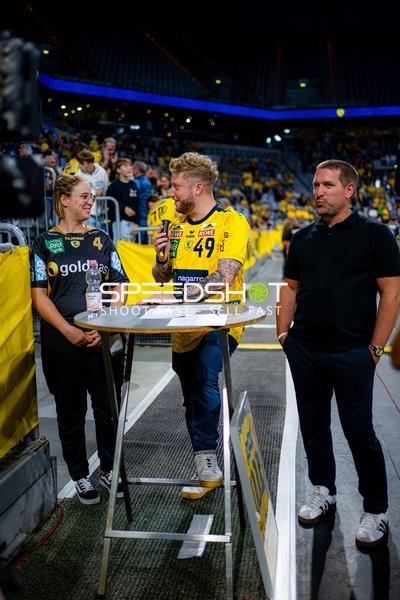 Moderation mit Kevin Gerwin (49; Rhein Neckar Löwen)