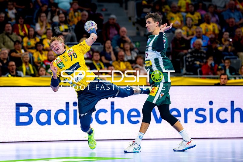 Edwin Aspenbäck (78; Rhein Neckar Löwen) wirft aufs Tor