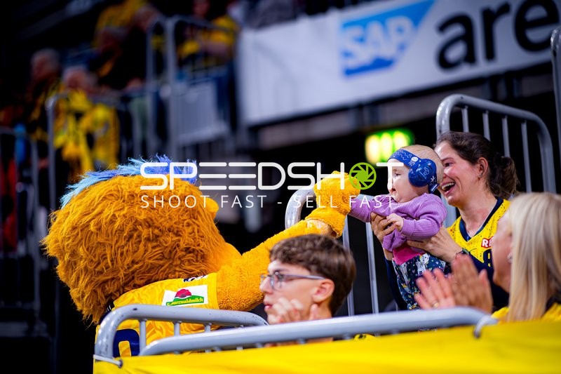 Fans und Maskottchen im Team-Umfeld