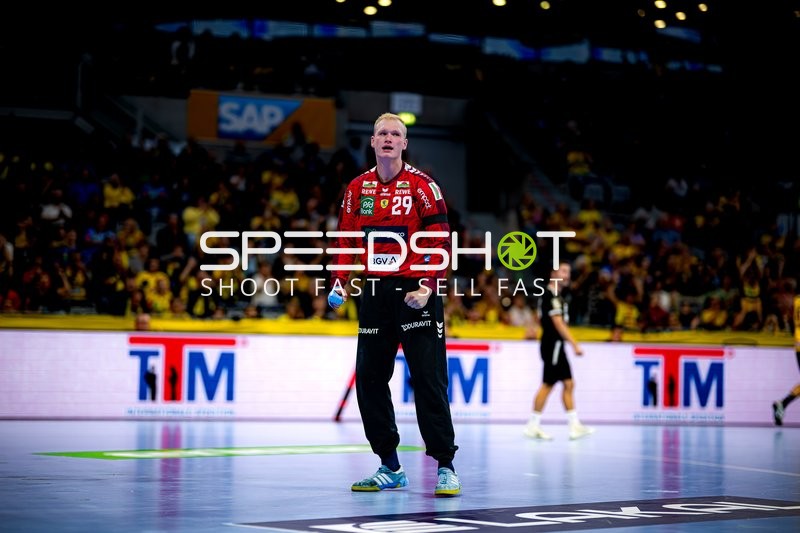 David Späth (29; Rhein Neckar Löwen) steht bereit im Tor