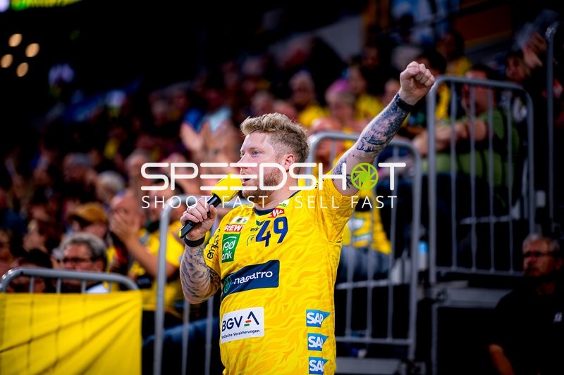 Kevin Gerwin (49; Rhein Neckar Löwen) bei Moderation