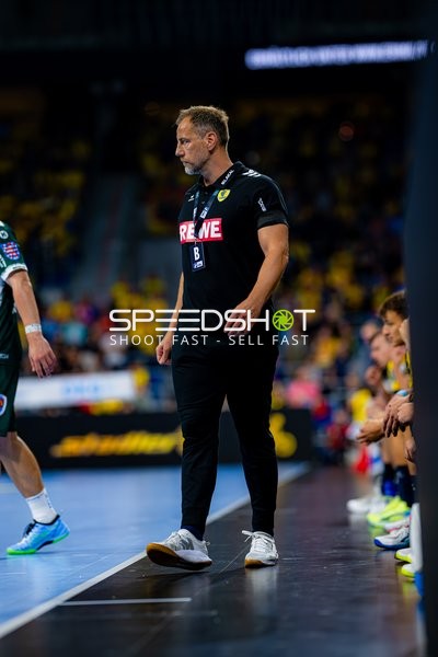 Trainer Maik Machulla (Trainer; Rhein Neckar Löwen) an der Seitenlinie