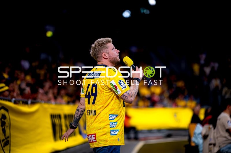 Kevin Gerwin (49; Rhein Neckar Löwen) bei Moderation