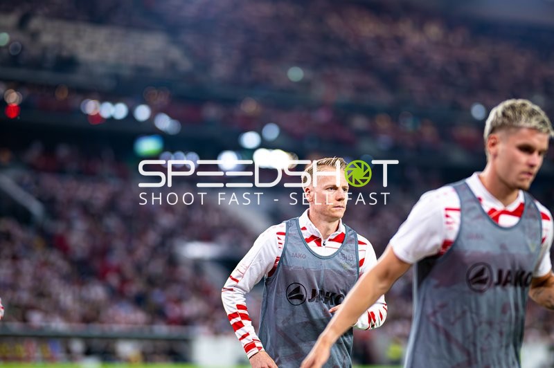 Spieler beim Aufwärmen