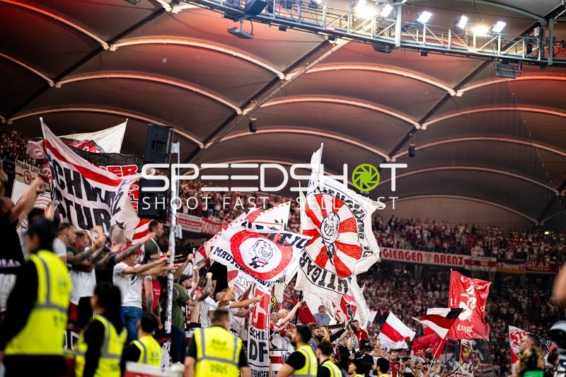 Fans feiern im Stadion