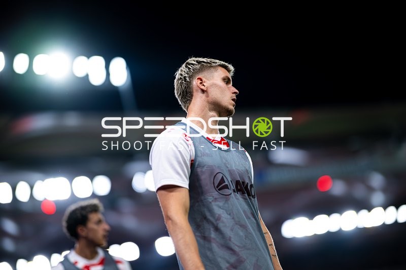 Spieler beim Aufwärmen