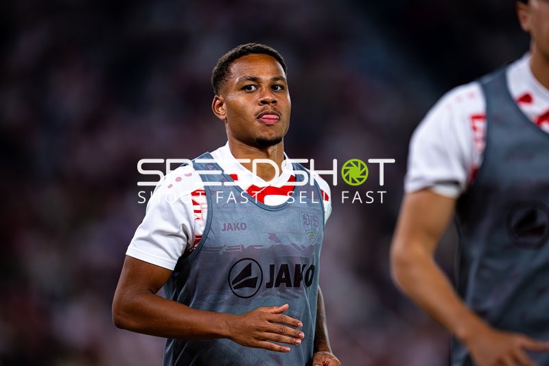 Nartey beim Aufwärmen