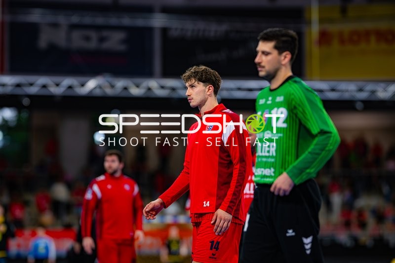 Fynn Nicolaus (14; SG BBM Bietigheim) auf dem Spielfeld