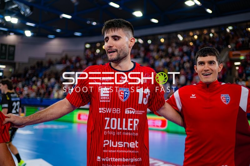 Juan De la Pena (13; SG BBM Bietigheim) positioniert sich