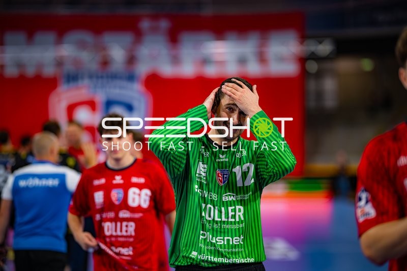 Torwart Filip Baranasic (12; SG BBM Bietigheim) im Fokus