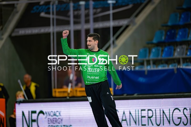 Filip Baranasic (12; SG BBM Bietigheim) jubelt nach Tor