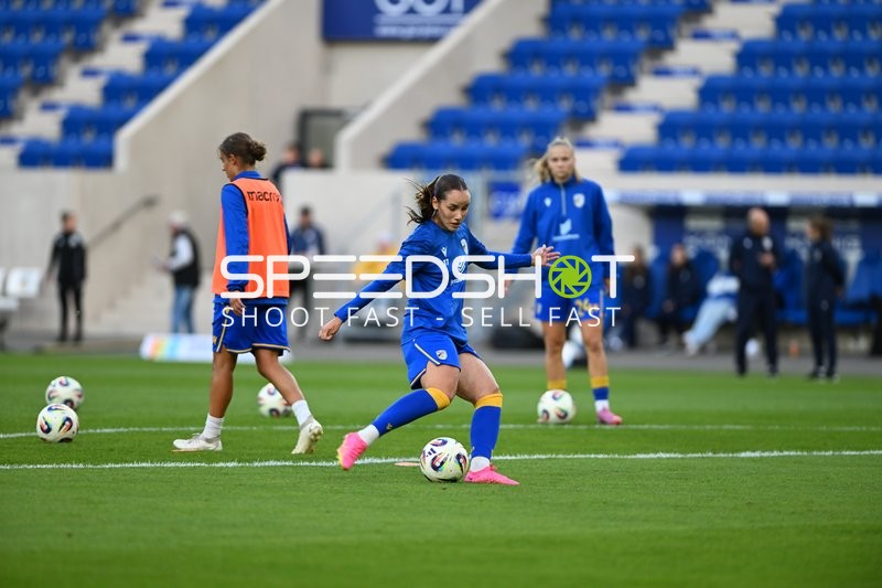 Rieke Tietz beim Aufwärmen