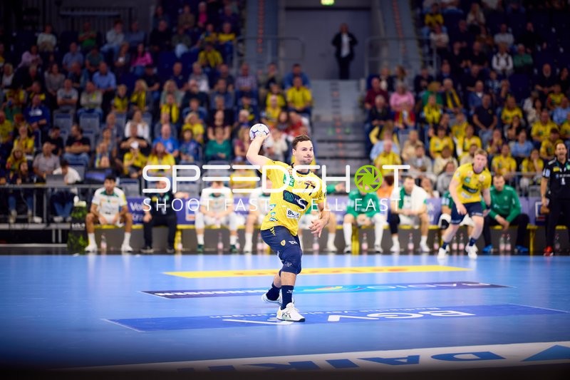 1. Handball-Bundesliga: Dani Baijens (77; Rhein Neckar Löwen) wirft