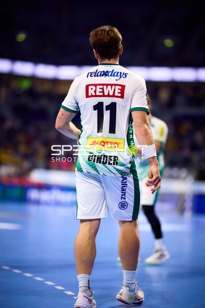 1. Handball-Bundesliga: Lukas Binder (11; SC DHfK Leipzig) auf dem Feld