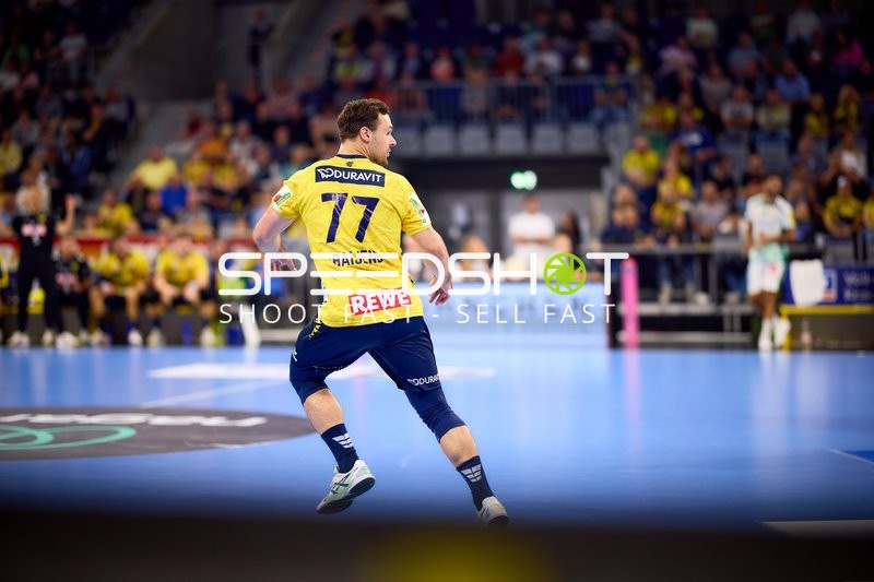 Spieler der Rhein-Neckar Löwen in Bewegung