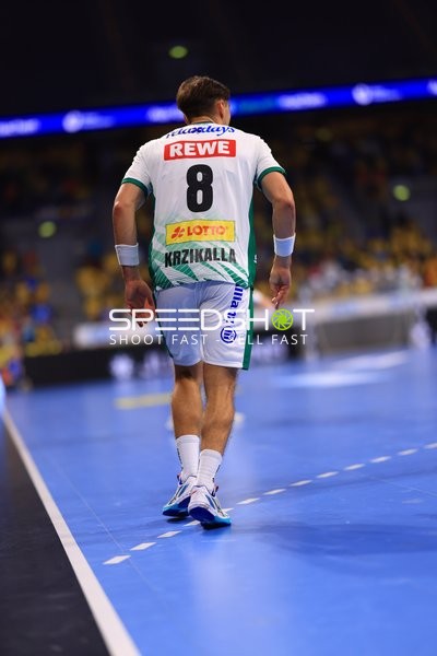 Lucas Krzikalla (8; SC DHfK Leipzig) auf dem Spielfeld