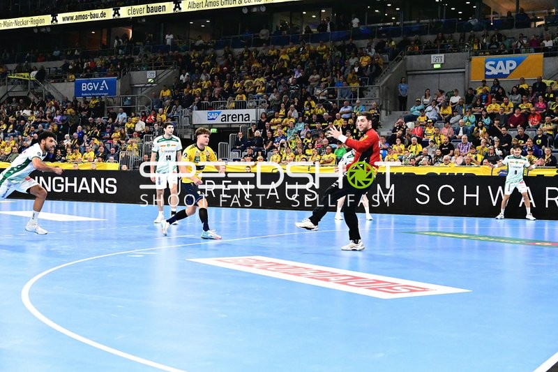 Domenico Ebner (1; SC DHfK Leipzig) fängt den Ball